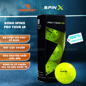 Quả Bóng Pickleball SpinX Pro Tour 48 Chính Hãng - 48 Lỗ - Bền - Đường Bay Ổn Định - Kiểm Soát - Cảm Giác Đánh Chắc Tay
