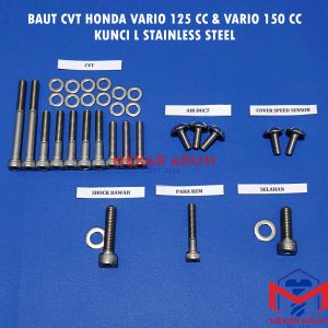 Baut CVT Honda Vario 125 Vario 150 Kunci L Stainless Steel