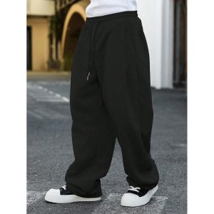 Mens Joggers Sweatpants Loose Fit Straight Leg Casual Pants with Drawstring Elastic Waist American Style Comfort for Sports2026
