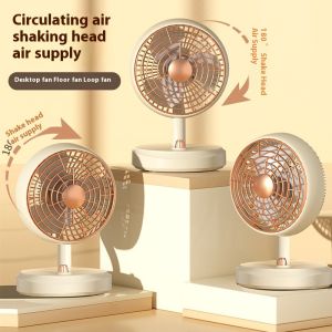 HUIESON พัดลมตั้งโต๊ะ USB พกพาใหม่พร้อมระบบสั่นอัตโนมัติสำหรับใช้ในบ้าน