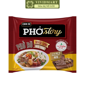 [GÓI LẺ] - MASAN - Chinsu Phở Story GÓI 131g (CÓ THỊT THẬT) Phở Thìn bờ hồ ăn liền Phở bò truyền thống nước trong