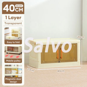 SALVO Foldable Cabinet Drawer Storage Cabinet Bedroom Kitchen Durabox Plastic Storage Organizer For Clothes with Wheels Storage Organizer