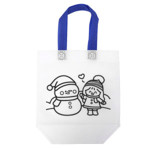 DIY Coloring Bag Environmental Protection Cartoon Christmas  Bag Graffiti Handbag Children Arts Drawing Toy