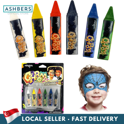 6 Or 12 Colors Face Paint Crayons Kits for Kids, Washable Non-Toxic Face Painting Halloween Cosplay 