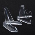 【FURONGHUA】 2Pcs Holder Coin Display Stand Clear Round / Square Case Capsules Holder Easel. 