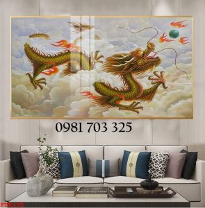 Gạch tranh 3d rồng phượng