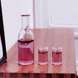 QUANSEN 1Set 1 12 Dollhouse Mini Fruit Vegetable Drink Bottle Model Doll Home Miniature Kitchen Scene Decoration Pretend Play Toys