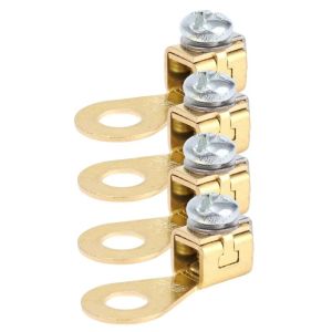 ERMENLED Solid Copper Car Battery Terminal Blocks 6mm Hole 2.5‑10mm² Battery Terminal Connectors Reusable Screw‑Tight Wire Terminal
