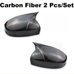 GK5 Honda City GM6 Jazz 2014-2019กระจกด้านข้าง Honda BR-V พร้อมฝาปิดไฟสัญญาณรูอุปกรณ์เสริมรถยนต์คาร์บอนสีดำ