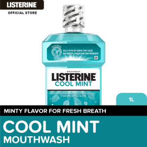 Listerine Cool Mint Mouthwash 1L: mouth wash for bad breath