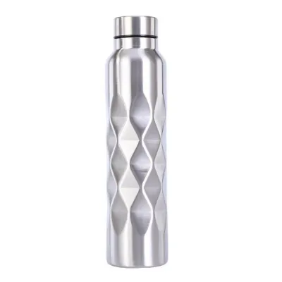 QIYAAY 1000ML Water Bottle Single-Wall Stainless Steel Water Sport Bottle Portable Large Capacity Sport Flask For Fitness Gym Camping