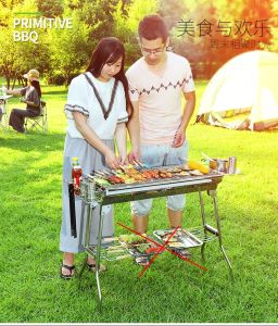 🔥 เตาบาร์บีคิวพกพาสูง70cmพับได้ สแตนเลสแท้ สารพัดปิ้งย่าง เอาไปย่างขายได้ด้วย พกไปเที่ยวได้อย่างดี พร้อมส่ง !