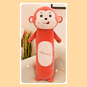 55cm/70cm/90cm Soft Long Cute Animal Pillow Bolster Plush Doll Monkey Lion Frog Rabbit Gift