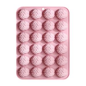 24 khoang não hình shilicone khuôn tự làm khuôn trang trí bánh bakings công cụ để làm sô cô la fondants cupcakes khuôn