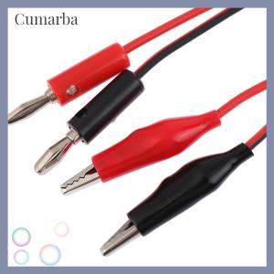[Cumarba] 1PC nhiều mét thử nghiệm dẫn cáp dòng 100cm đôi kết thúc chuối cắm để Alligator Clip điện kết nối tự làm công cụ