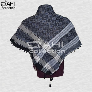 Sorban Slayer Tactical Putih Hitam Kotak Jagung Rumbai Sorban Palestina Sorban Shemagh Mesir