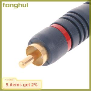 fanghui Distributor Converter Speaker Cable Cord Line Cooper Wire 2 RCA Female To 1 RCA Male Splitter Cable Audio Splitter