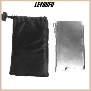 LEYOUFU Outdoor camping stove set pot accessories windshield with pin 9 pieces of mini windshield with cloth bag