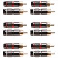 Monster 12PCS RCA Male Adapter Solder Connector for Audio Video CCTV IP Camera Security Coaxial Cable Solderness. 