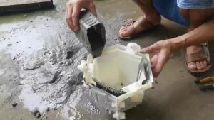 Khuôn Lọ Hoa Xi Măng Kiểu Châu Âu Cột La Mã Cây Cảnh Lục Giác Mẫu Mới Gia Dụng Nhựa Cực Lớn Tự Chế Mài