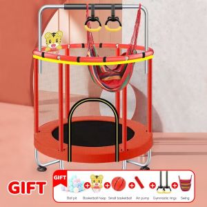 Baby Round Trampoline Indoor Children Trampoline With Safety Net Kids Bouncing Bed Weight 350KG