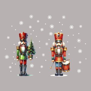 5210BIYU Multicolor Static Sticker Cartoon Christmas Soldier Window Sticker Removable Waterproof Decorative Decals Christmas Decoration