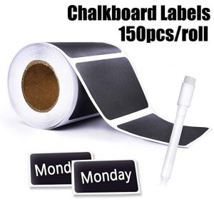 120Pcs/ Roll Label Stickers with Pen Waterproof Removable Chalkboard Labels Home Kitchen Pantry Label Stickers