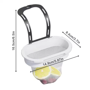 Sink Strainer Net Hanging Garbage Storage Rack/Leftovers Sink Strainer Bag Mesh Net for Kitchen/Anti-Clogging Rack