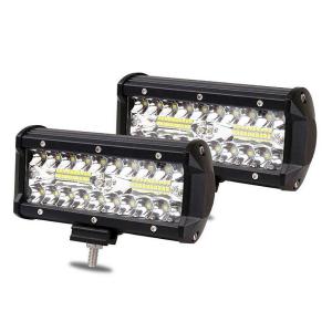 Nano วัสดุอลูมิเนียมอัลลอย 2 ชิ้น 7 นิ้ว 120 W ไฟ LED บาร์ปอร์ตไลท์แอลอีดี การผลิต Spotlight SUV รถบรรทุก 12V-24V