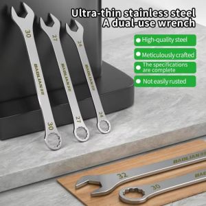 YESMILE 1Pcs 5-32mm Ultra-thin Open End Wrench Multi-Function 3mm Thickness Open-end Wrench Durable Double-end Ratchet Spanner Bicycle Motorcycle Car Repair Tools