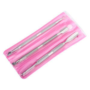 DECINIEE 3/4pcs Stainless Steel Double Head Cuticle Pusher Set Dead Skin Push Remover Manicure Tools Nail Art Cleaner Trimmer Pedicure