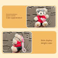 WENSH Crossbody Camera Bear Pilot Bear Keychain Bag Pendant Stuffed Animal Plush Bear Dolls Creative Japanese Style Pilot Travel Bear Key Ring Girls Boys. 
