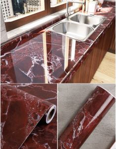 kkl store KITCHEN FOIL 5meter by 45cm self adhesive waterproof foil quality heatproof oilproof Self-adhesive Wallpaper Home Decor Wallcovering For Living Room Bedroom Background Wall Stickers PVC Wallpaper 3D Decals Home Decor Wallsticker 1 Roll