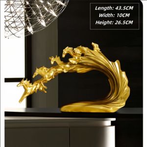Running Horse Table Decor Living Room Home Decoration Resin Modern Elegant Luxury