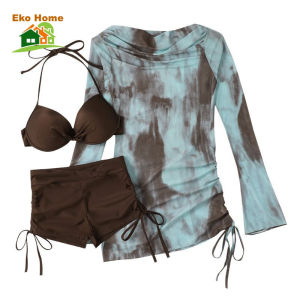 NEW Swimsuit Bikini Swimwear Long-sleeve 3in1 Sets