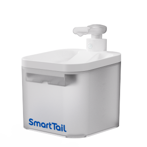 SmartTail 74.4oz/2.2L True Wireless Pet Water Fountain with Filter for Cats Inside with Ultra-Quiet Pump Dog Water Dispenser for Drinking with 2 Flow Modes BPA-Free Sensor Mode