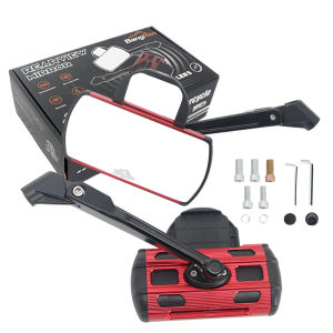Motorcycle Rearview Mirror | CNC Aluminum Anti-Shake Wide View Blind Spot Mirror for Nmax Aerox ADV150