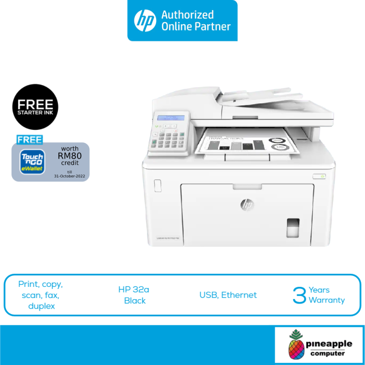 Hp Laserjet Pro Mfp M227fdn Black And White Print Copy Scan Fax Usb Ethernet 3 Years 3001