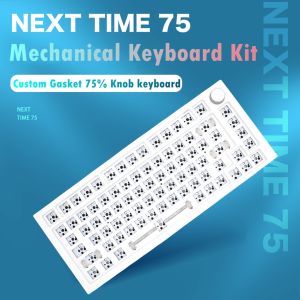 Next time 75 Keyboard 82keys Gasket structure 3/5pin hot-swappable knob Next time 75 keyboard Mechanical Keyboard DIY kit Music rhythm RGB backlight knob 75 Keyboards Teclado 75 - Lazada