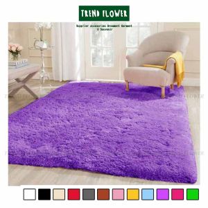 KARPET BULU RASFUR anti slip tebal murah 60x150 cm alas lantai ambal jumbo permadani polos