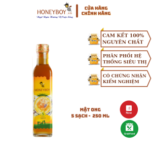 Mật Ong Thiên Nhiên 5 Sạch Honeyboy 250ml