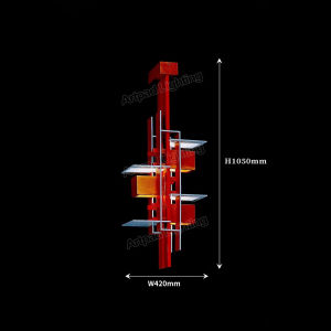 Japanese Solid Wood Pendant Light Frank Lloyd Wright Taliesin Ceiling Lamp for Villa Living Room Dining Room Art Chandelier