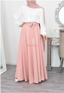 Rok Muslimah Extra Mayung Panjang Anti Nerawang Real Pic (Fit XL-XXL)