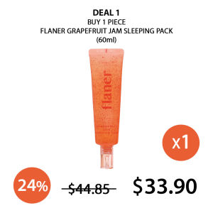 (FLANER) Grapefruit Jam Sleeping Pack 60ml - COCOMO