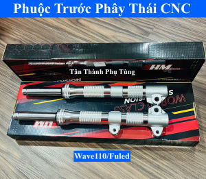 Phuộc trước phây thái CNC HM Full bạc : Wave110 Fuled Sirius Exciter 150 Vario Click ( hạ 3 phân )