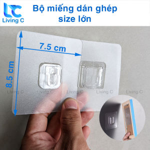 Combo 10 Bộ móc dán treo ổ cắm điện Living C bộ móc dán tường treo ổ điện treo tranh ảnh không khoan đa năng
