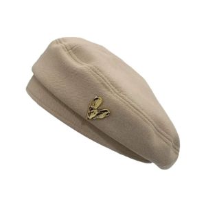 SUNYMEI Thick Love Beret Heart Solid Color Painter Hat Vintage Keep Warm Octagonal Cap Ladies