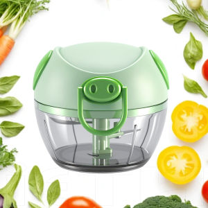 iETH ที่สับอาหารแบบดึงสาย รูปหมู 170ml | ที่บดกระเทียมแบบมือถือ สับหอม สับถั่ว สับพริก สับขิง สับสมุนไพร อุปกรณ์ครัวชิ้นเล็ก พกพาง่าย ไม่ใช้ไฟฟ้า