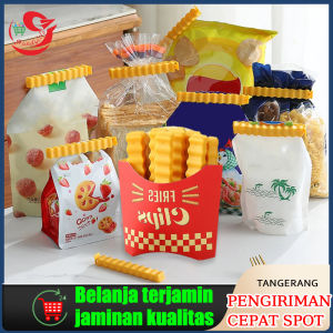 12pcs Lucu French Fries Snack Sealing Clip Fresh Keeping Sealer Clamp Dapur Gadget Seal Pour Food Storage Bag Clip