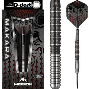 MISSION STEEL TIP DART - 22G/24G/26G Makara M1 Graphite PVD BLACK Coating 90% Tungsten Steel Darts (ARROW DART KELULI)
